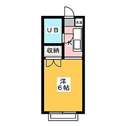 エステートピア瀬戸 ワンルームの間取図画像
