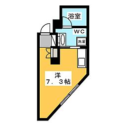 iON武蔵関 2階ワンルームの間取り