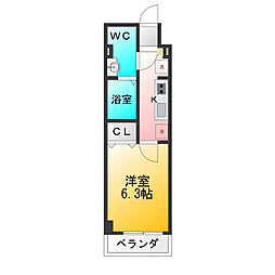 ピアコートTM上石神井弐番館 1Kの間取図画像