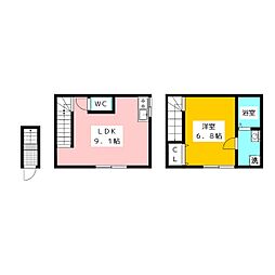 エクセルコート武蔵関 1LDKの間取図画像