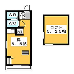 ヴァンヴェール上石神井南 ワンルームの間取図画像