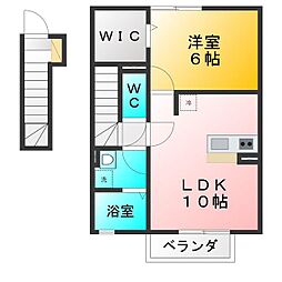 プレジール田無 1LDKの間取図画像