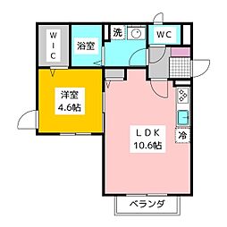 カーサ・エン・コリーナ 1LDKの間取図画像