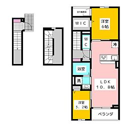 ピースフルIII 2LDKの間取図画像