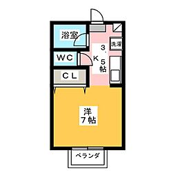 マツノキ30 ワンルームの間取図画像