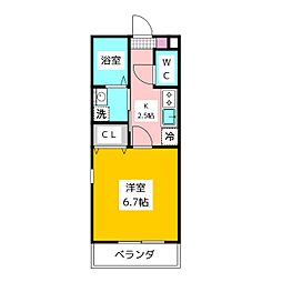 クレイス武蔵関 1Kの間取図画像
