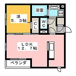 ラフィーネf 1LDKの間取図画像
