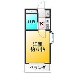 アルテハイム上石神井 1Kの間取図画像