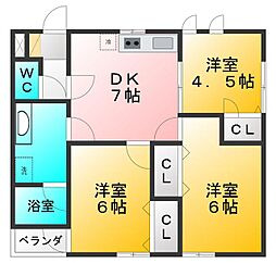 GAIN 3DKの間取図画像