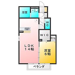 サンフォレスト 1LDKの間取図画像