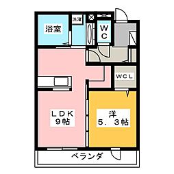 ステラ美光 1LDKの間取図画像
