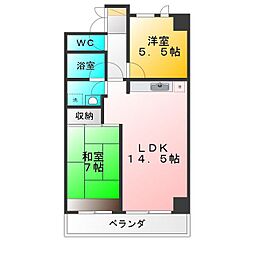 グランバトー・M 2LDKの間取図画像