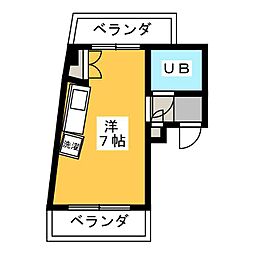 日神パレス上石神井 ワンルームの間取図画像
