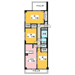 トリアード 3DKの間取図画像