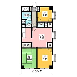 サザンクロスプラザ 3DKの間取図画像
