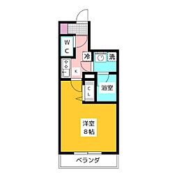 メインステージ武蔵関駅前2 1Kの間取図画像