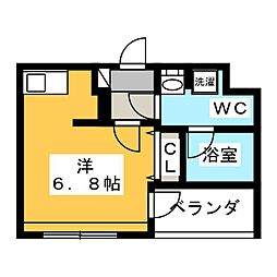HF上石神井レジデンス ワンルームの間取図画像