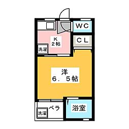 コーポ上石神井 1Kの間取図画像