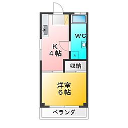 メゾン上石神井 1Kの間取図画像