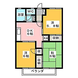 エスポワールA 3DKの間取図画像