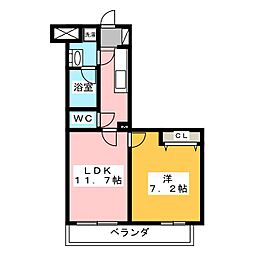 WHITEBIRCH 1LDKの間取図画像