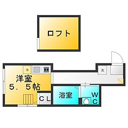 BASE上井草 ワンルームの間取図画像