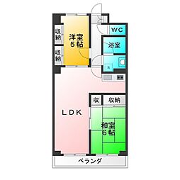 パル高千穂 2LDKの間取図画像