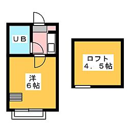 プラザドゥエピカ 1Kの間取図画像