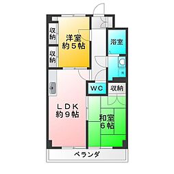 パル高千穂 2LDKの間取図画像