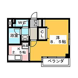 ヴァンテ・アン西東京 1Kの間取図画像