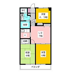 プロスパーレジデンス 3DKの間取図画像