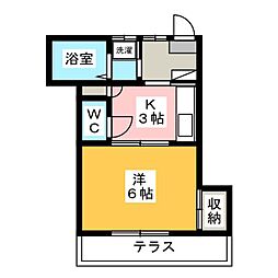 STSハイム 1Kの間取図画像