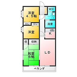 プロスパーレジデンス 3DKの間取図画像