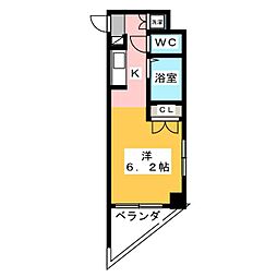 エルヴィエントアース武蔵関パーク ワンルームの間取図画像