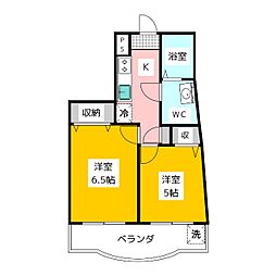 ラ・フローラ武蔵野3 2Kの間取図画像