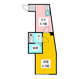 Cocoon 1DKの間取図画像