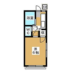 コーポ小金井 1Kの間取図画像