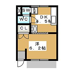 ファミール井の頭 1DKの間取図画像
