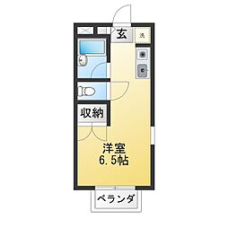 ルミエール吉祥寺 ワンルームの間取図画像