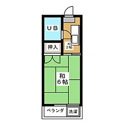オレンジハイツ 1Kの間取図画像