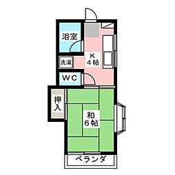 ハウスT 1Kの間取図画像