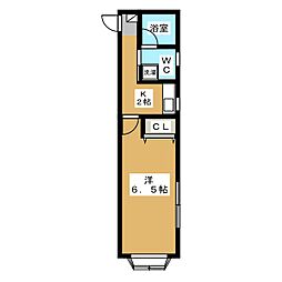 アパルトマンKAI吉祥寺 1Kの間取図画像