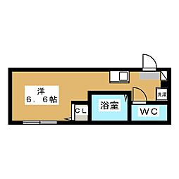 バーミープレイス吉祥寺2 ワンルームの間取図画像