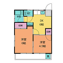 ハイム伊東 2DKの間取図画像