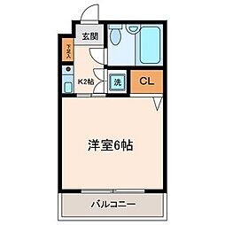 サウスウィンド吉祥寺 1Kの間取図画像