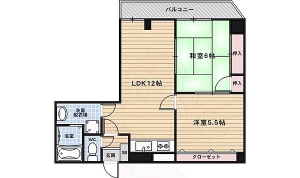 京都府京都市右京区太秦開日町(賃貸マンション2LDK・4階・47.00㎡)の写真 その2