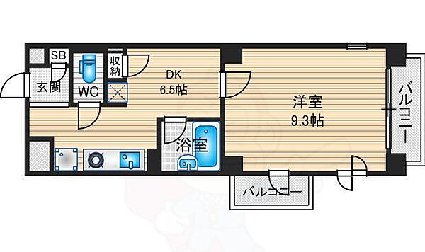 京都府京都市中京区石橋町(賃貸マンション1DK・11階・34.34㎡)の写真 その2