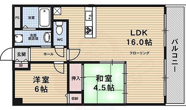 京都府京都市右京区西京極午塚町(賃貸マンション2LDK・3階・56.91㎡)の写真 その2