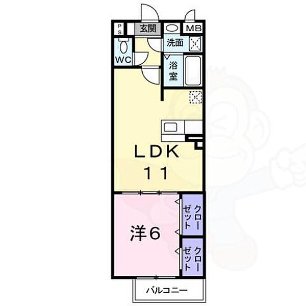 サニーコンフォート北山 ｜京都府京都市北区上賀茂薮田町(賃貸アパート1LDK・1階・39.63㎡)の写真 その2