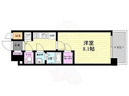 エスリード京都梅小路 1Kの間取図画像